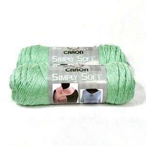 Caron Simply Soft Sage Green Acrylic Yarn 6oz No Dye Lot - Lot of 2 New Skeins